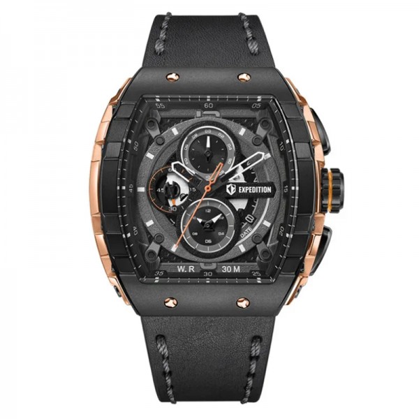 Expedition 6782 Rosegold Black Man Leather MCLBRBA